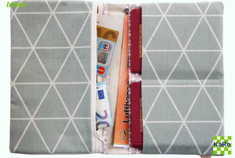 Reisepassetui/Taschenorganizer Reisepasshülle Für Die Familie Verandfertig von KaRoVonKathrin