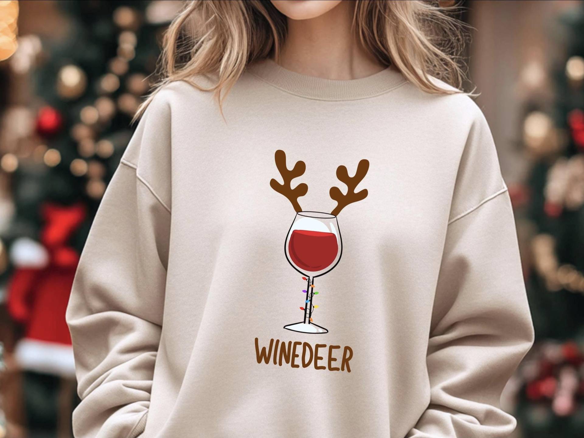 Ugly Christmas Sweater, Weihnachtspulli, Funny Weihnachtsgeschenk, Weihnachtmarkt Outfit, Outfit Weihnachtsparty, Winedeer von KaSaCreationsStudio
