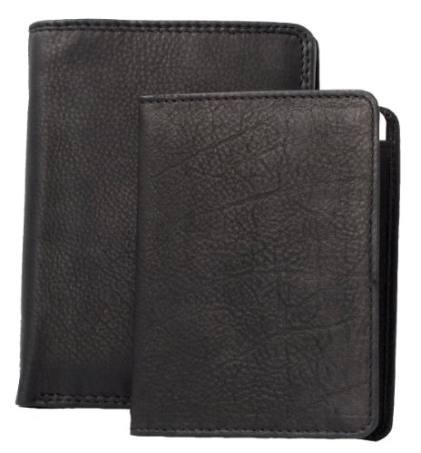 Herren Schwarzes Leder Portemoannie - Geldbörse mit abnehmbaren Ausweis Teil von Kabana