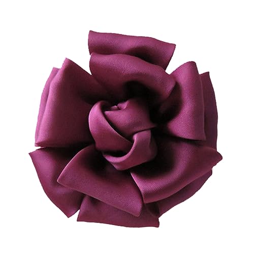 KABELIF Damen Seide Blume Brosche,Blume Ansteckblume, Blume Haarspange, Haarclip Blume, Rosen Haarnadeln Haarblume Haarblüte Haarschmuck (LIla) von Kabelife