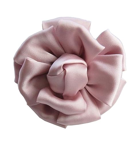 KABELIF Damen Seide Blume Brosche,Blume Ansteckblume, Blume Haarspange, Haarclip Blume, Rosen Haarnadeln Haarblume Haarblüte Haarschmuck (Pink) von Kabelife