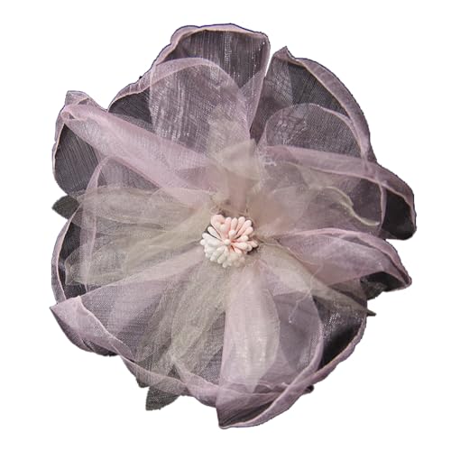 Kabelife 11CM Spitze Blume Brosche, Blume Haarspange, Blume Haarclip, Blumen Haarnadeln Haarblume Ansteckblume Haarblüte Haarschmuck(Pink) von Kabelife