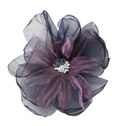 Kabelife 11CM Spitze Blume Brosche, Blume Haarspange, Blume Haarclip, Blumen Haarnadeln Haarblume Ansteckblume Haarblüte Haarschmuck(Rot) von Kabelife