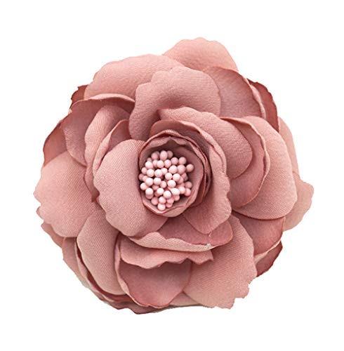Kabelife Damen Blume Brosche, Blume Ansteckblume, Blume Haarspange, Haarclip Blume, Haarnadeln Haarblume Haarblüte Haarschmuck (Pink) von Kabelife