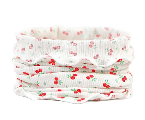 Kabelife Dünner Damen Loop Schal Rundschal Loopschal Schlauchtuch Halstuch (Kirsche-Weiß) von Kabelife