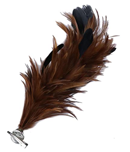 Kabelife Multicolor Federn Brosche Ansteckblume Corsage Federn Haarnadel Haarschmuck für Kleidung Taschen Hüte zum Hochzeit Bankett Party (Kaffee) von Kabelife