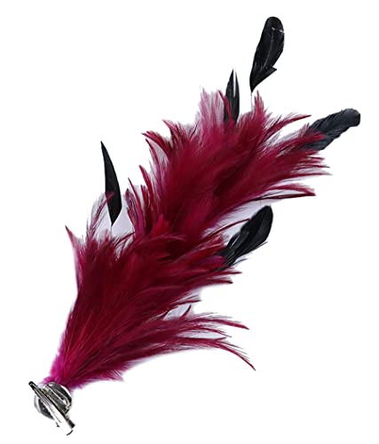 Kabelife Multicolor Federn Brosche Ansteckblume Corsage Federn Haarnadel Haarschmuck für Kleidung Taschen Hüte zum Hochzeit Bankett Party (Violett) von Kabelife