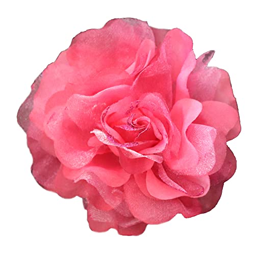 Kabelife Pfingstrose Blume Brosche Blume Ansteckblume Blume Haarspange Blume Haarclip Haarblume Haarblüte Haarschmuck für Party Strand Hochzeit (Koralle) von Kabelife