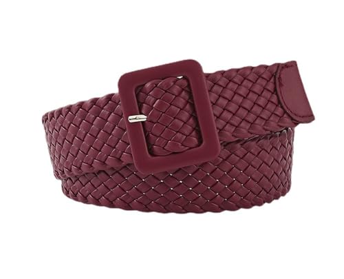 Kabelife Taillenkette Gürtel Damen aus Metall schmaler gürtel für Kleid Jeans Verstellbare Legierung Kette Mode Kettengürtel mit Quasten(Weinrot) von Kabelife