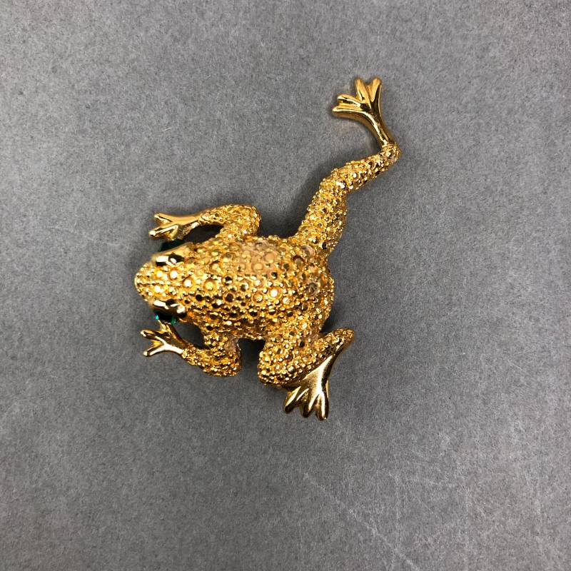 Vintage Napier Signierte Brosche Goldener Frosch Vintage Napier Signierte Brosche Goldener Frosch von KabinettBerlin