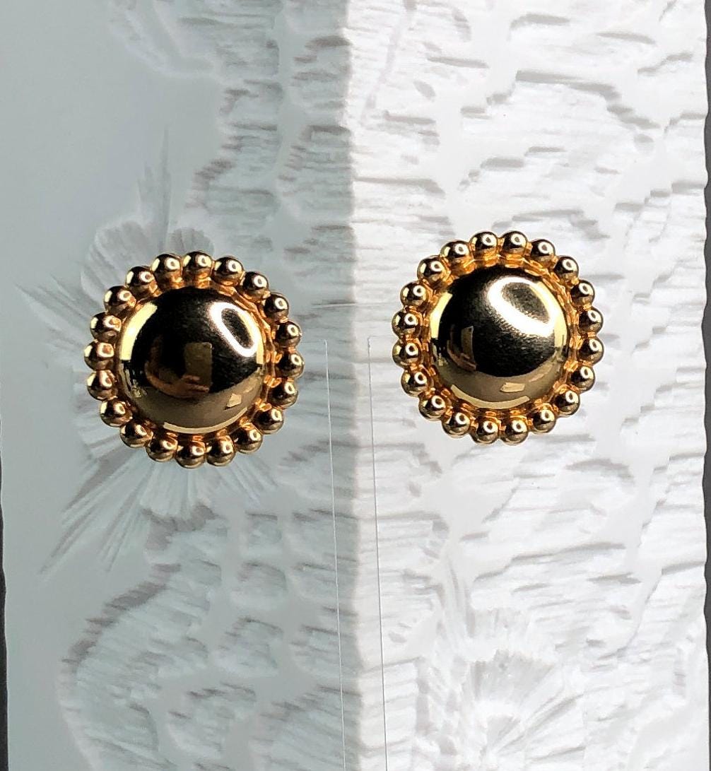 Vintage Sarah Coventry Große Runde Ohrklips von KabinettBerlin