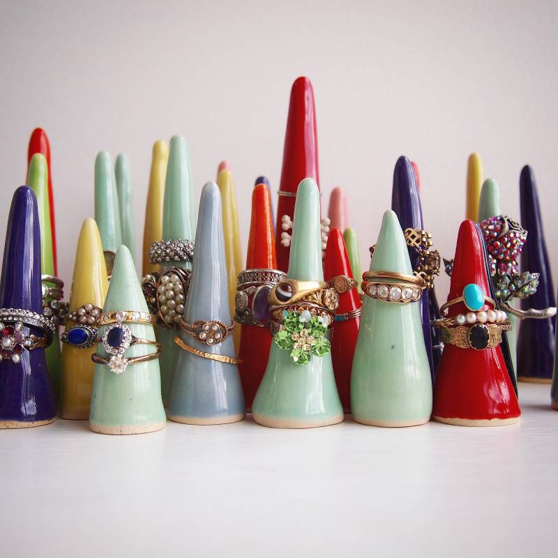 Regenbogen Ringkegel Keramik Glänzend, Ringbaum, Ringhalter, Schmuck Aufbewahrung, Aufbewahrung Regenbogen Ringkegel Keramik Glänzend, Ringbaum, Ringhalter, Schmuck Aufbewahrung, Aufbewahrung von Kabinshop