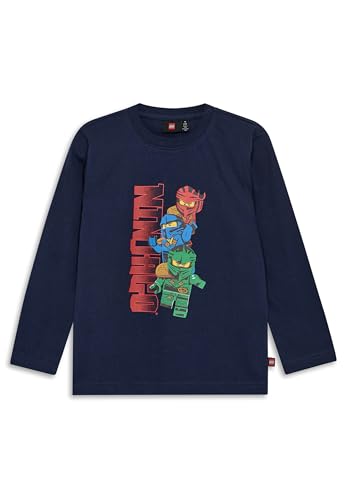 Kabooki Lego® NINJAGO® Langarm-T-Shirt – Dunkelmarine – LWTAFFY 603 von Kabooki