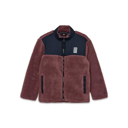 Lego Fleecejacke Kinder Light Bordeaux 110 I Teddy Fleecejacke Jungen und Mädchen | Bio-Baumwolle Teddy Jacke Kinder von Kabooki