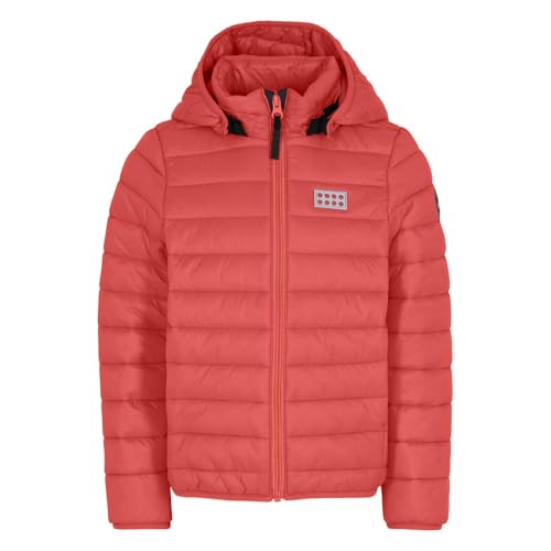 Kabooki Mädchen Steppjacke Übergangsjacke Winddicht mit Reflektor und Abnehmbarer Kapuze Fleece-Jacke, Peach, 110 von Kabooki