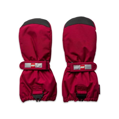 Kabooki Unisex Kinder LWATLIN 706-Fäustlinge mit Membran Fäustlinge, Dark Red, 134/140 von Kabooki