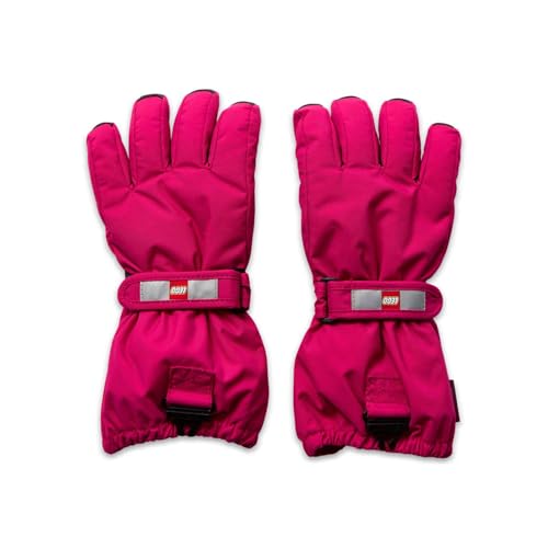 Kabooki Unisex Kinder LWAZUN 705-Fingerhandschuhe mit Membran Winter-Handschuhe, Dark Pink, 110/116 von Kabooki