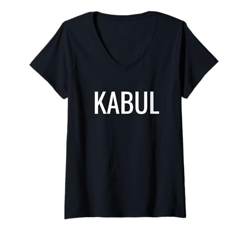 Damen Kabul Afghan T-Shirt mit V-Ausschnitt Damen Kabul Afghan T-Shirt mit V-Ausschnitt von Kabul Afghanistan