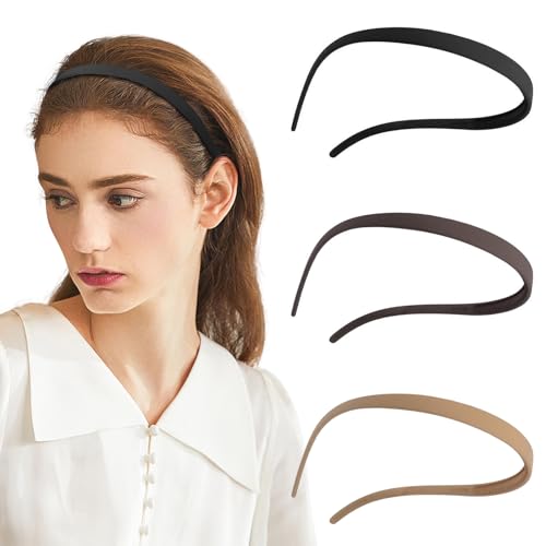 Kabwea 3 Pcs Plastik Haarreifen Mit ZäHnen, Haarreif, Haarreifen, Haarreifen MäDchen, Haarreifen MäNner, Haarreifen Kinder, Haarreif Schwarz, Haarreif Kinder von Kabwea