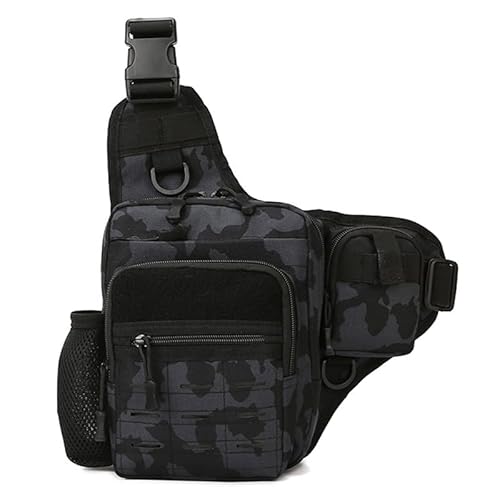 Kabxhueo Multifunktional Taktische Umhängetasche Molle Schultertasche Militär Crossbody Bag Brusttasche Sling Bag Wasserdicht Gürteltasche für Läufer, Wandern, Radfahren, Reisen,ADU von Kabxhueo