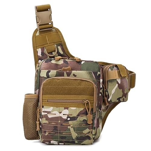 Kabxhueo Multifunktional Taktische Umhängetasche Molle Schultertasche Militär Crossbody Bag Brusttasche Sling Bag Wasserdicht Gürteltasche für Läufer, Wandern, Radfahren, Reisen,Aeu von Kabxhueo