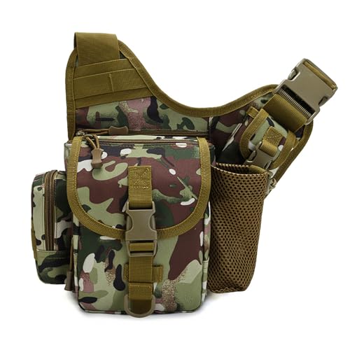 Kabxhueo Taktische Umhängetasche Schultertasche Molle Militärisch Crossbody Bag Wasserdicht Sling Rucksack Multifunktional Messengerbag Gürteltasche für Outdoor Wandern Fishing,Mountain camouflage von Kabxhueo