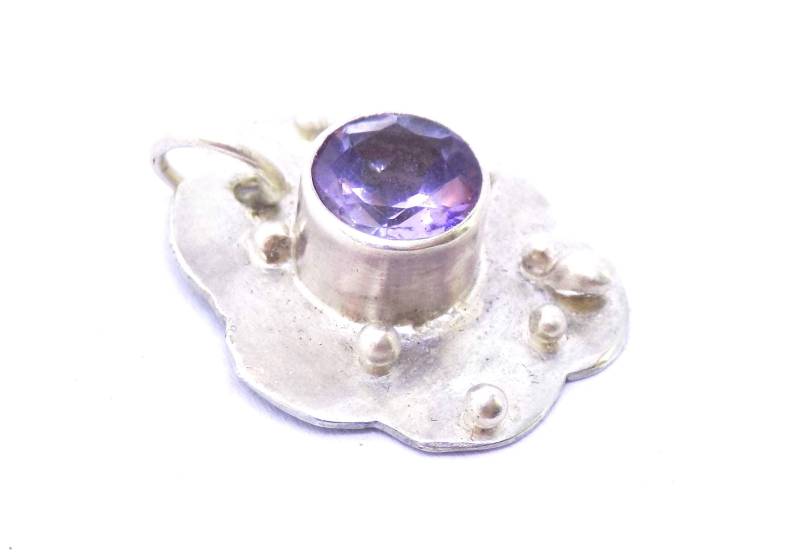 Handgemachte Amethyst Sterling Silber Anhänger von KachaStones