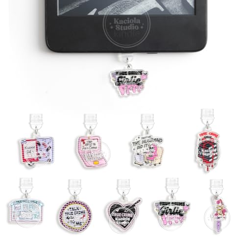 Kaciola 9 Stück Charms für Kindle, True Crime Staubschutzstecker Charm Typ C für E-Reader Papier Weiß 11. Staubschutzstecker Zubehör für Frauen, kompatibel mit Typ/USB C Ladeanschlüssen (True Crime) Kaciola 9 Stück Charms für Kindle, True Crime Staubschutzstecker Charm Typ C für E-Reader Papier Weiß 11. Staubschutzstecker Zubehör für Frauen, kompatibel mit Typ/USB C Ladeanschlüssen (True Crime) von Kaciola