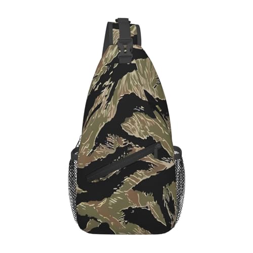 Amerikanische dünne blaue Flagge, geeignet für Sport, Laufen, Reisen, Outdoor, für Herren und Damen, Tiger Stripe Camo, Einheitsgröße, Retro-Stil von KadUe