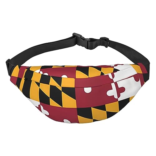 Flagge von Maryland, geeignet für Sport, Laufen, Reisen, Outdoor-Bodypacks, Unisex, für Damen und Herren, Flagge von Maryland, Einheitsgröße, Fahrradrucksack von KadUe