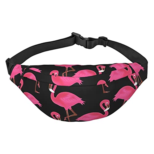 Französische Hahne, geeignet für Sport, Laufen, Reisen, Outdoor-Bodypacks, Unisex, für Herren und Damen, Schöne rosa Flamingos, Einheitsgröße, Fahrradrucksack von KadUe