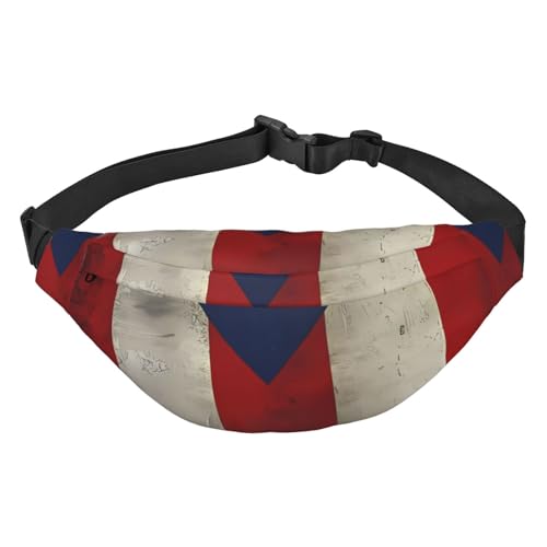Puerto Rico-Flagge, geeignet für Sport, Laufen, Reisen, Outdoor-Bodypacks, Unisex, für Herren und Damen, Flagge von Puerto Rico, Einheitsgröße, Fahrradrucksack von KadUe
