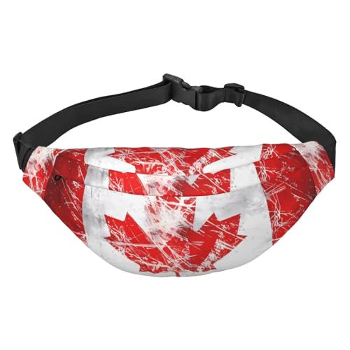 Retro-Kanada-Flagge, geeignet für Sport, Laufen, Reisen, Outdoor-Bodypacks, Unisex, für Herren und Damen, Flagge Kanada Retro, Einheitsgröße, Fahrradrucksack von KadUe