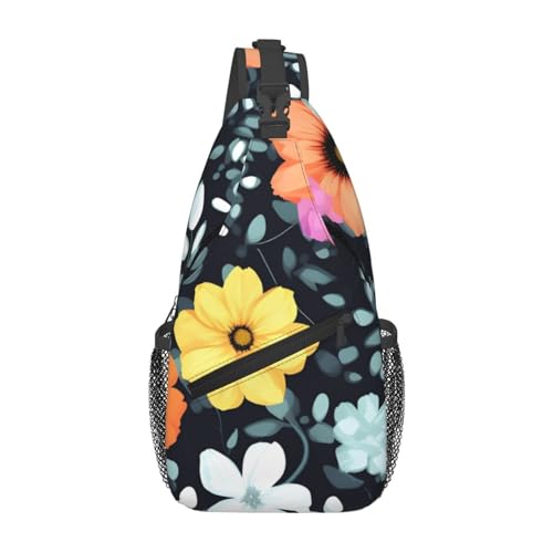 Schöne violette Blumen, geeignet für Sport, Laufen, Reisen, Outdoor-Tragetaschen für Herren und Damen, Schöne bunte Blumen, Einheitsgröße, Retro-Stil von KadUe