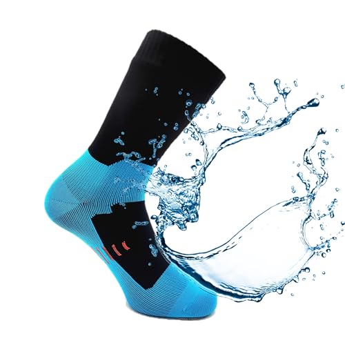 Kadem® Unisex Damen Herren Erwachsene Kinder wasserdichte atmungsaktive Outdoor Lifestyle Socken | Laufen Radfahren Wandern Wassersport Wintersport Outdoorsport | türkis L 43-46 von Kadem