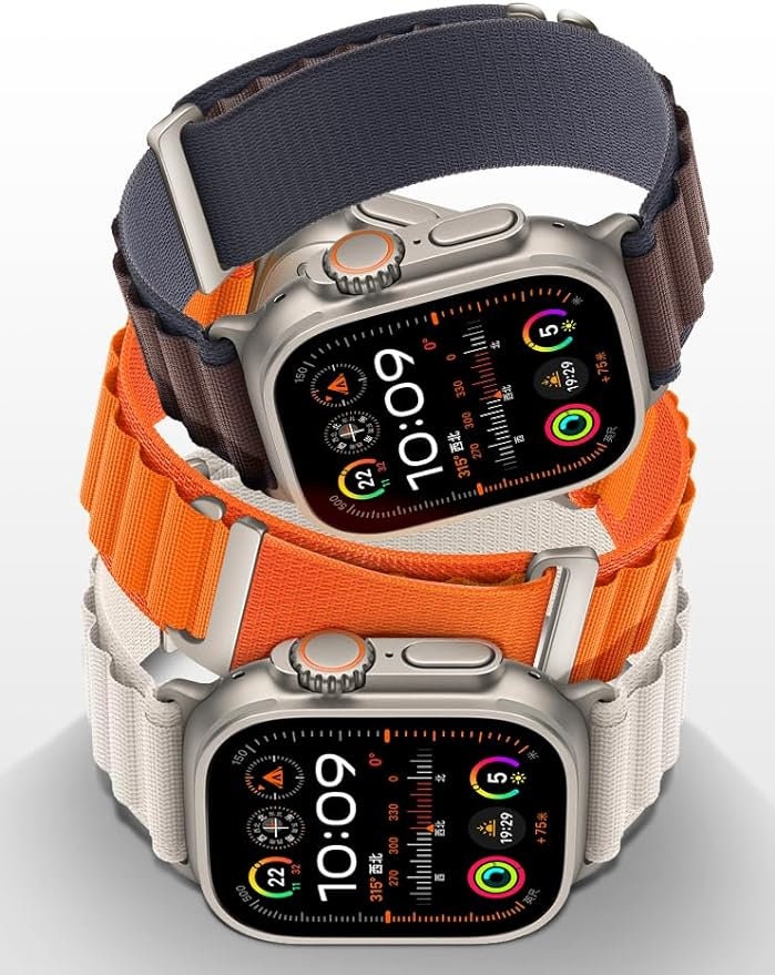 Mountain Loop Armband - Geflochtenes Nylon, Kompatibel Mit Apple Watch Ultra/Se/Series 1-10, Für Alle Größen Im Alpine Design Mountain Loop Armband - Geflochtenes Nylon, Kompatibel Mit Apple Watch Ultra/Se/Series 1-10, Für Alle Größen Im Alpine Design von KaderAccessories
