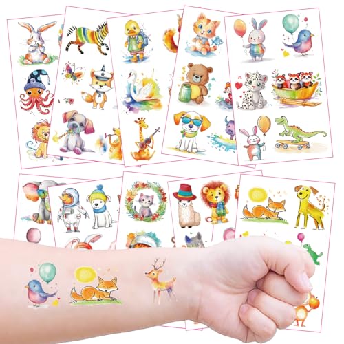 Kinderzimmer Wandtattoo Set, Süße Tiere Aquarell (Animal Forest) von Kaderas