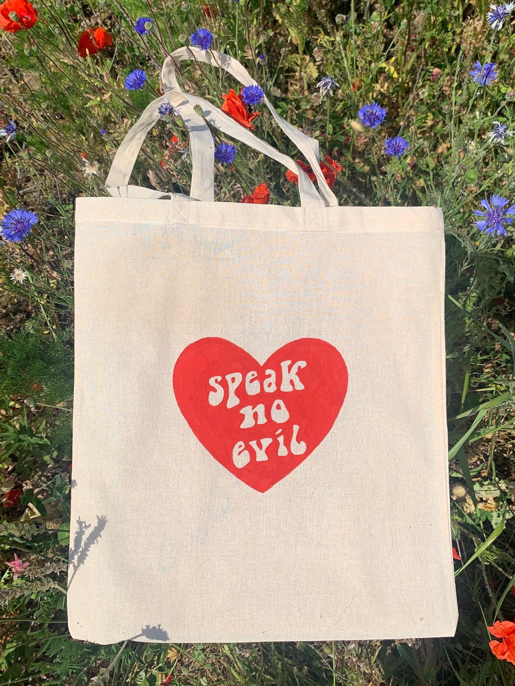Jutebeutel | Stofftasche Herz Bio-Baumwolle Jutebeutel | Stofftasche Herz Bio-Baumwolle von KaedeCrafts