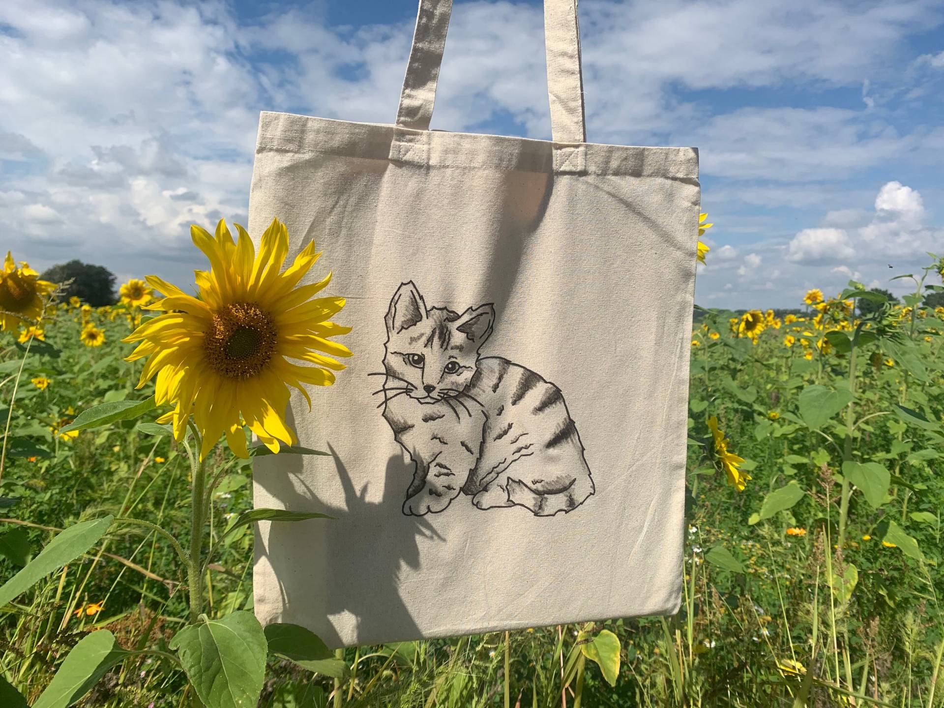 Jutebeutel | Stofftasche Katze Tragetasche Jutebeutel | Stofftasche Katze Tragetasche von KaedeCrafts
