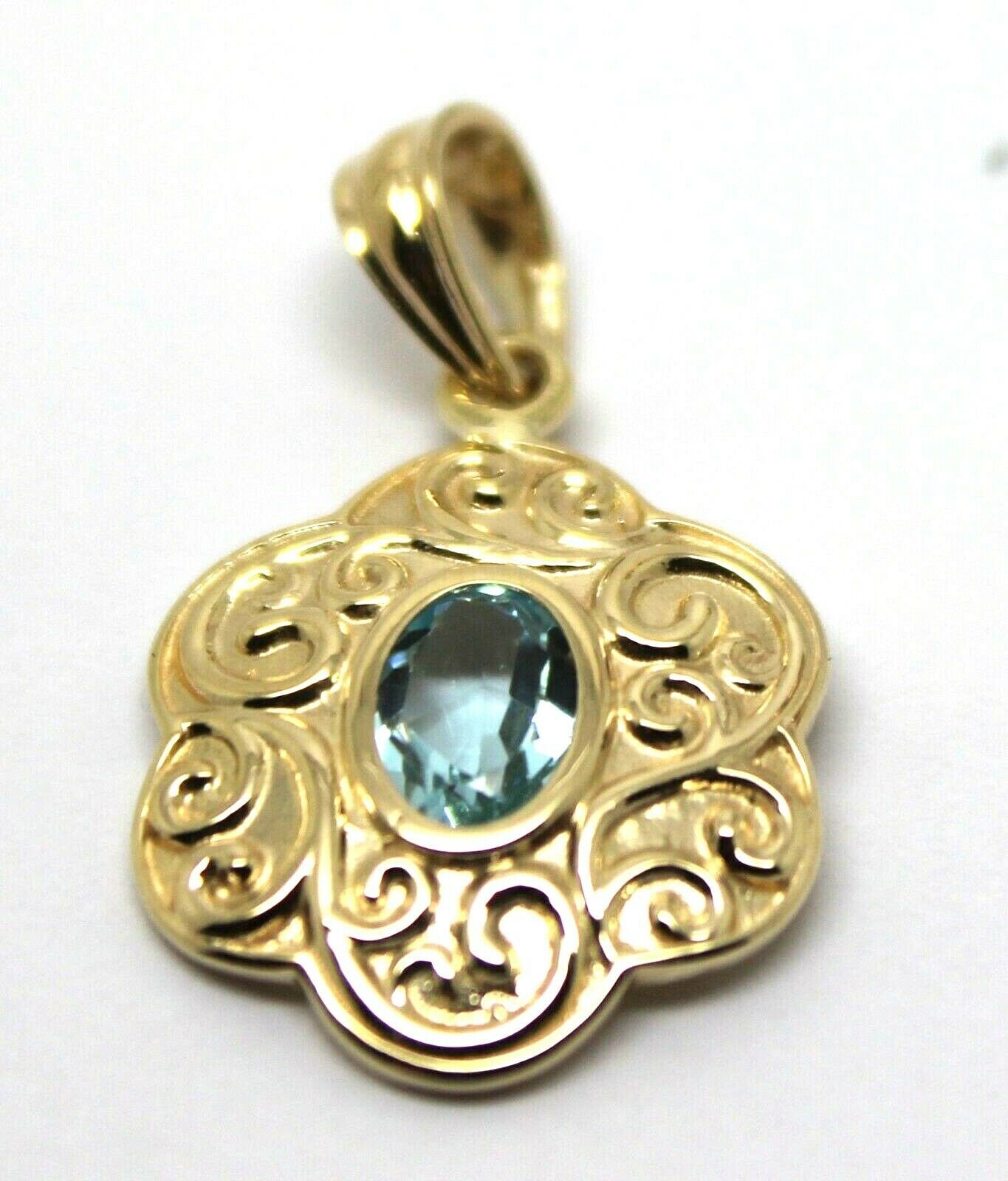 9Ct 9K Gelbgold Antik Aquamarin Filigran Anhänger Free Express Post in Oz von KaedesignsJewellery