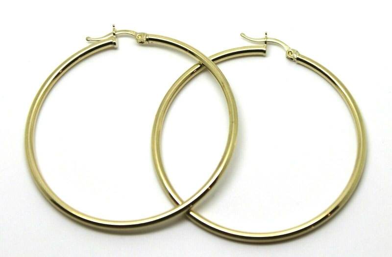 9Ct Gelbgold Große 5cm Breite Hohle Hoop Runde Ohrringe Free Express Post von KaedesignsJewellery