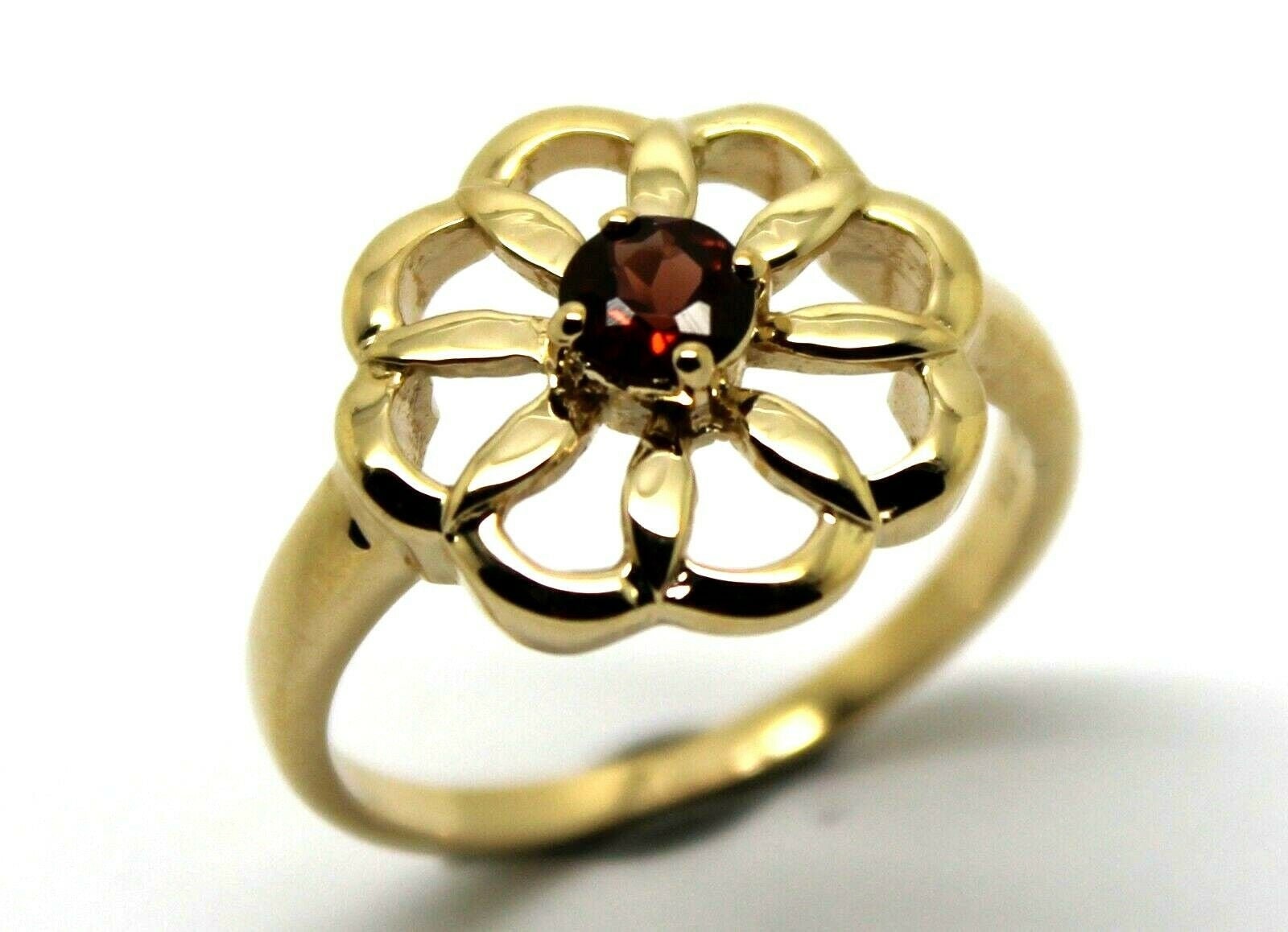 9Ct Gelbgold Rot Granat Januar Geburtsstein Blumen Ringgratis Express Post Oz 9Ct Gelbgold Rot Granat Januar Geburtsstein Blumen Ringgratis Express Post Oz von KaedesignsJewellery