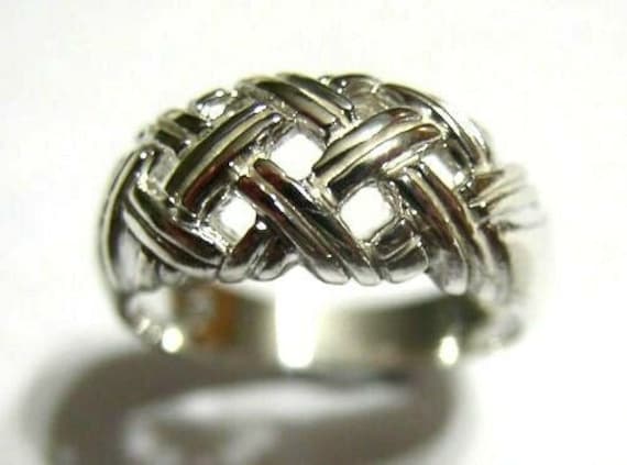 Echt Massiver Sterling Silber 925 Weave Dress Ring Free Express Post in Oz von KaedesignsJewellery