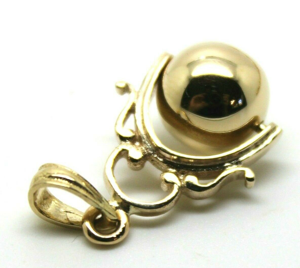 Echt Neu 9Ct 9K Massiv Gelb, Rose Oder Weißgold Euro 10mm Rund Kugel Spinner Anhänger von KaedesignsJewellery