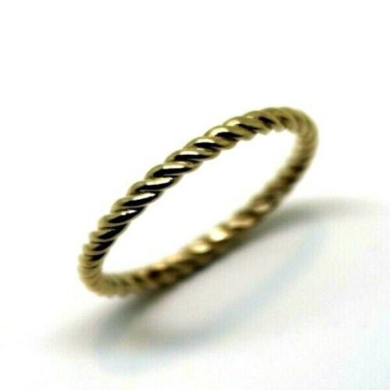 Echt New 9Ct Gold Kleid Seil Stapelring von KaedesignsJewellery