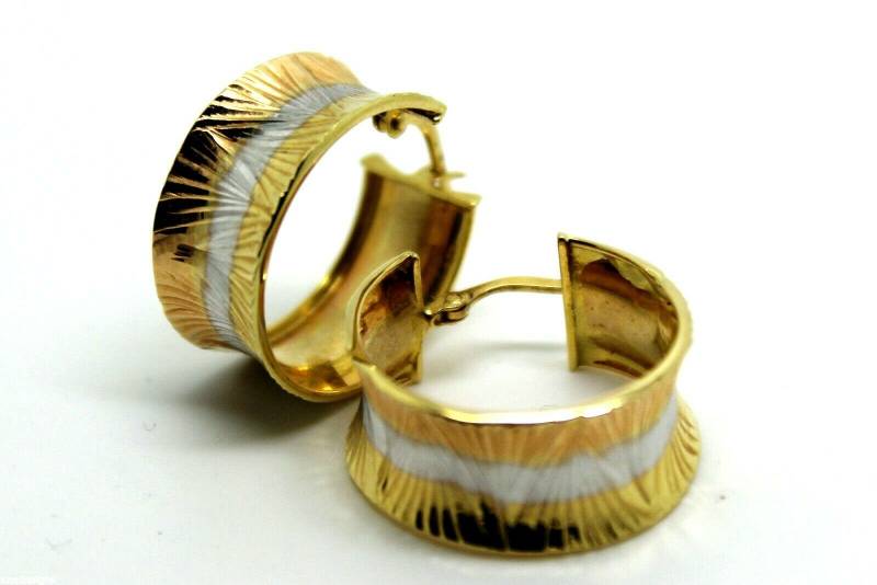 Echte 18 Karat 750 Gelb-, Weiß - Und Roségold-Creolen Free Express Post in Oz von KaedesignsJewellery