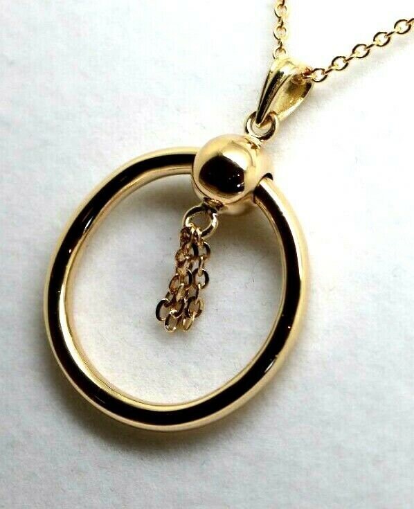 Handgemachte Echte 9 Karat Gelb, Rose Oder Weißgold 6mm Spinning Ball Und Hoop Phantasie Anhänger von KaedesignsJewellery
