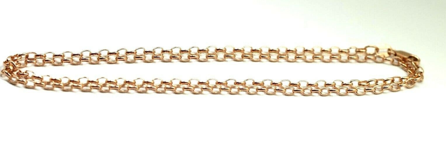 Echte 9Ct Rosegold Oval Belcher Kette Halskette 50cm 5, 3 Gramm von KaedesignsJewellery