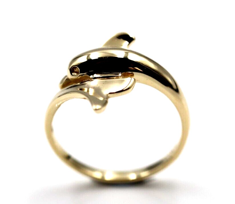 Echte Neue 9 Karat Gelb Oder Rose Weißgold Sterling Silber Delfin Ring von KaedesignsJewellery