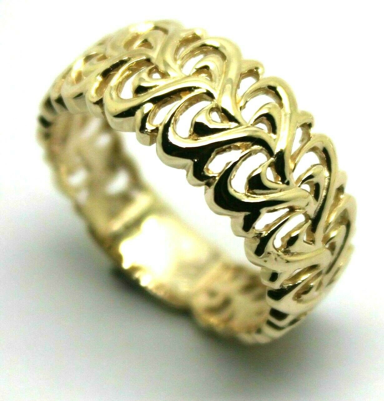 Echte Neue 9 Karat 375 Solid Rose Oder Gelb Weiß Gold Blume Filigrane Ring in Ihrer Größe von KaedesignsJewellery